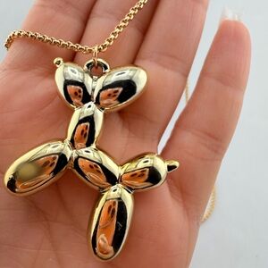 Anthropologie Gold Balloon Animal Necklace